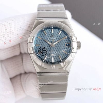 VSF Omega Constellation New 38mm Stainless Steel Blue Dial Cal.8800 Replica Watch